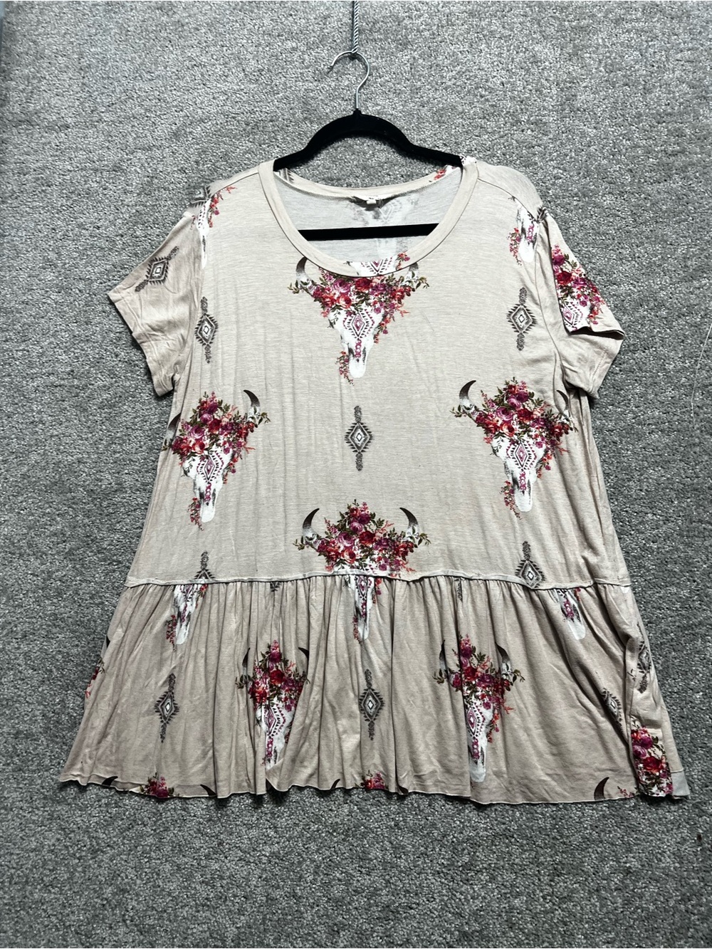 Entro Woman’s western short sleeve blouse top size large